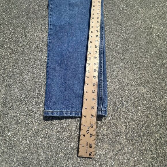 Vintage Orange Tab Levis 505 Jeans Mens 38x32 Straight Blue Denim Made In Canada - Picture 4 of 10